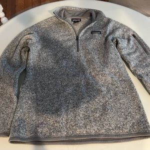 Patagonia 1/4 Zip Better Sweater. Heather Gray. Size Medium.